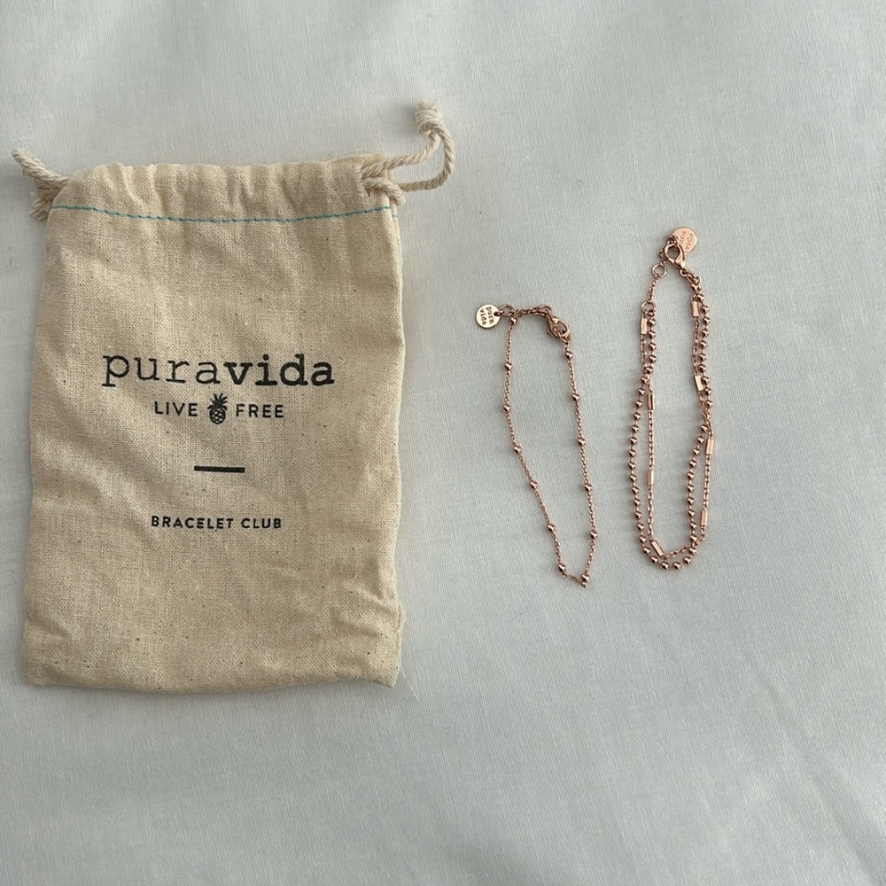 pura vida rose gold bracelet